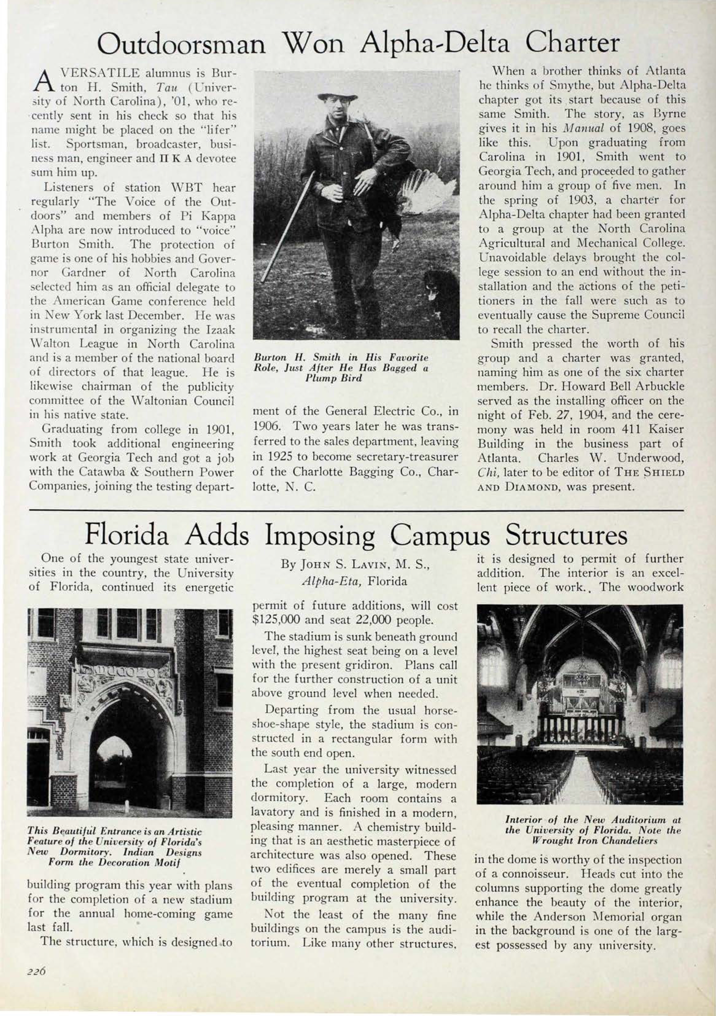 Outdoorsman Won Alpha-Delta Chapter